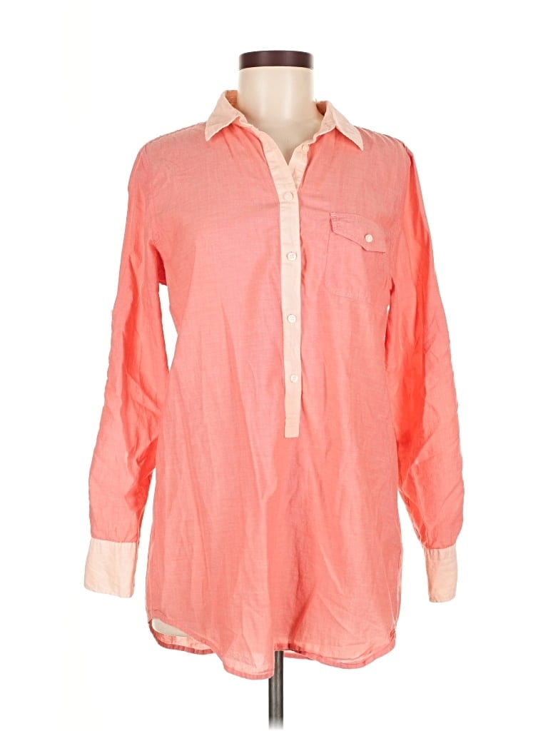 Pre-owned J.crew Factory Store Long Sleeve Button Down Shirt In Pink