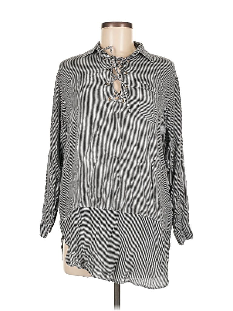 Pre-owned Unbranded Long Sleeve Blouse In Black