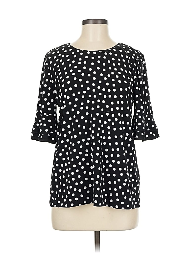 Pre-owned Karl Lagerfeld 3/4 Sleeve Blouse In Black