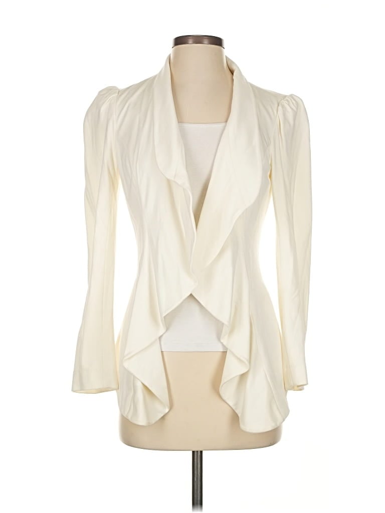 Pre-owned Bebe Blazer Jacket In White