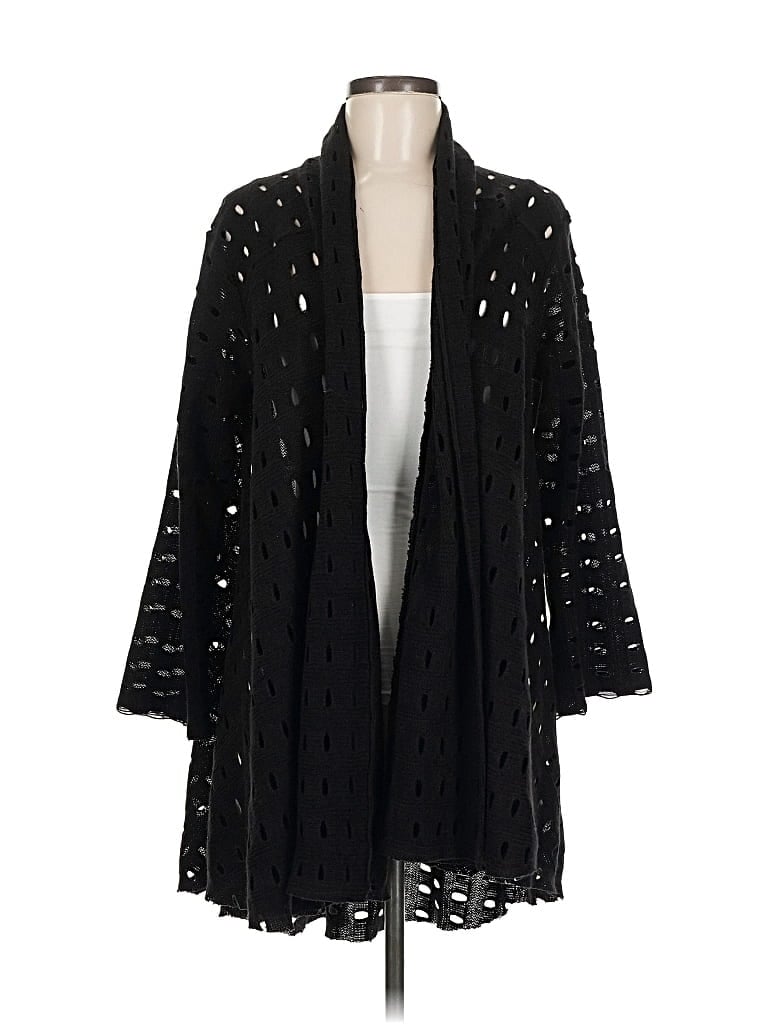 Pre-owned Unbranded Cardigan Sweater In Black