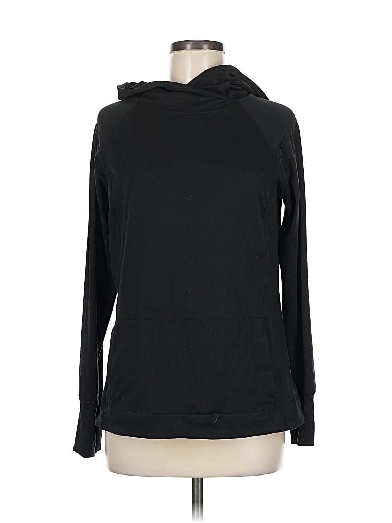 Pre-owned Danskin Fleece Jacket In Black