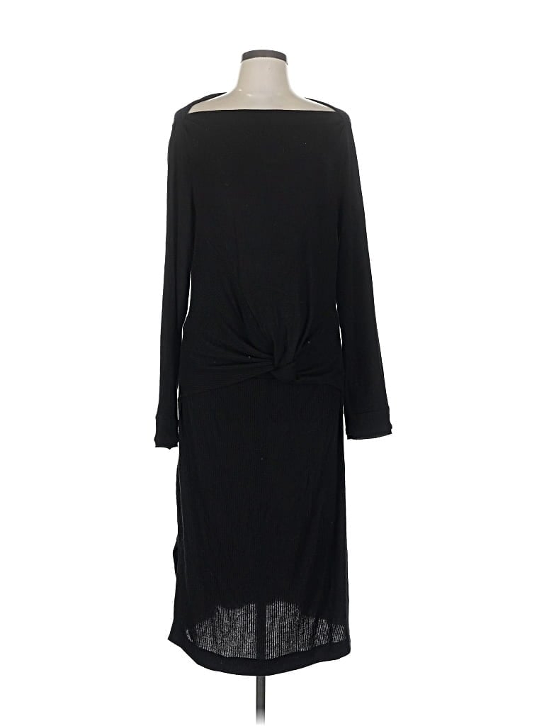 Pre-owned Three Dots Casual Dress In Black