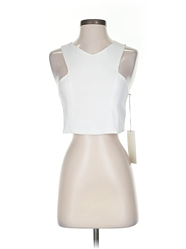 Pre-owned Bishop + Young Tank Top White Halter Neckline Tops