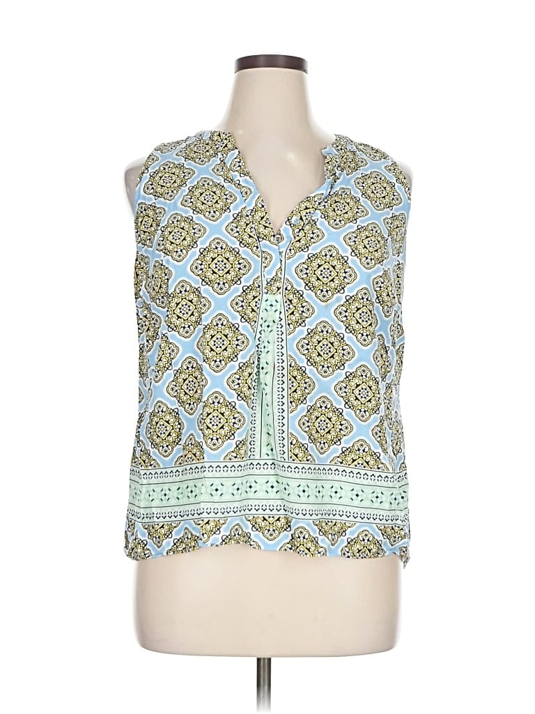 Pre-owned Crown & Ivy Sleeveless Blouse In Blue