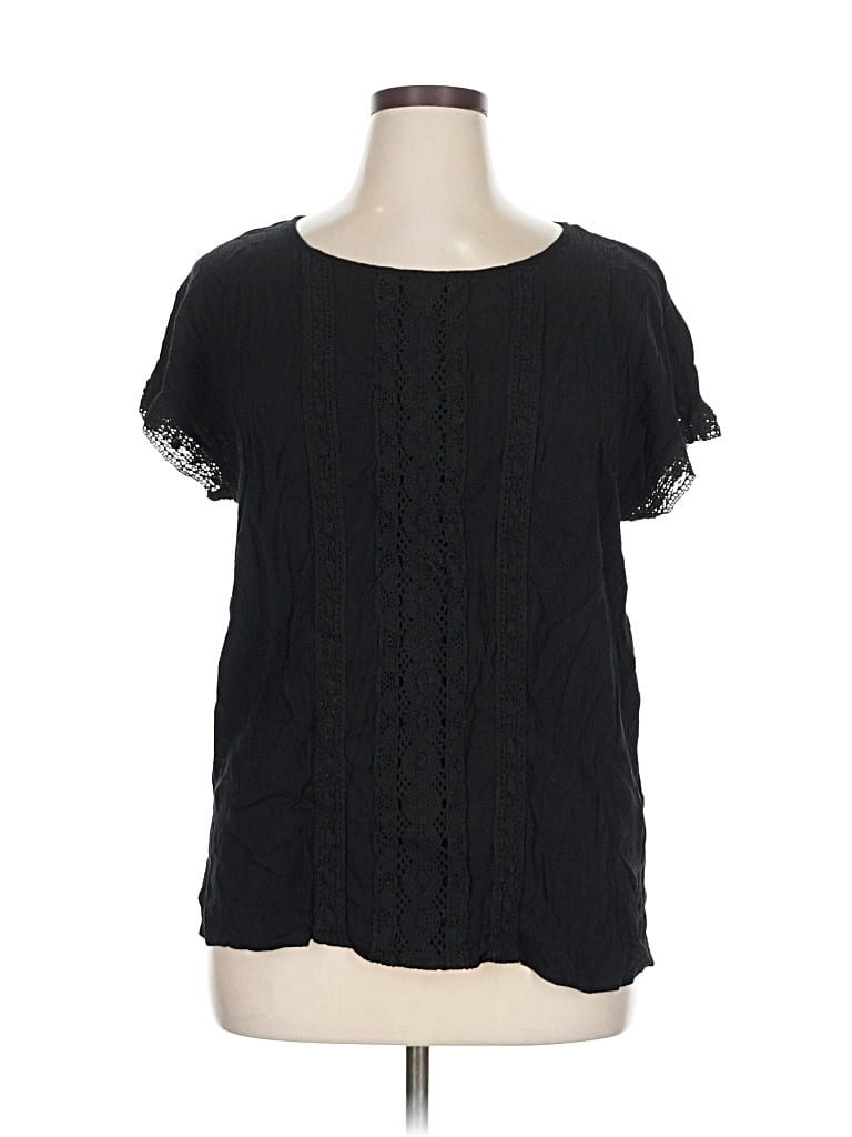 Pre-owned Style & Co Short Sleeve T-shirt In Black