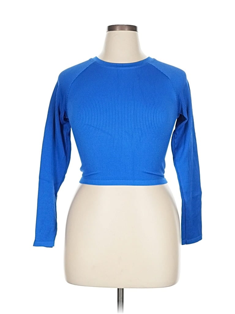 Pre-owned Offline By Aerie 3/4 Sleeve T-shirt In Blue