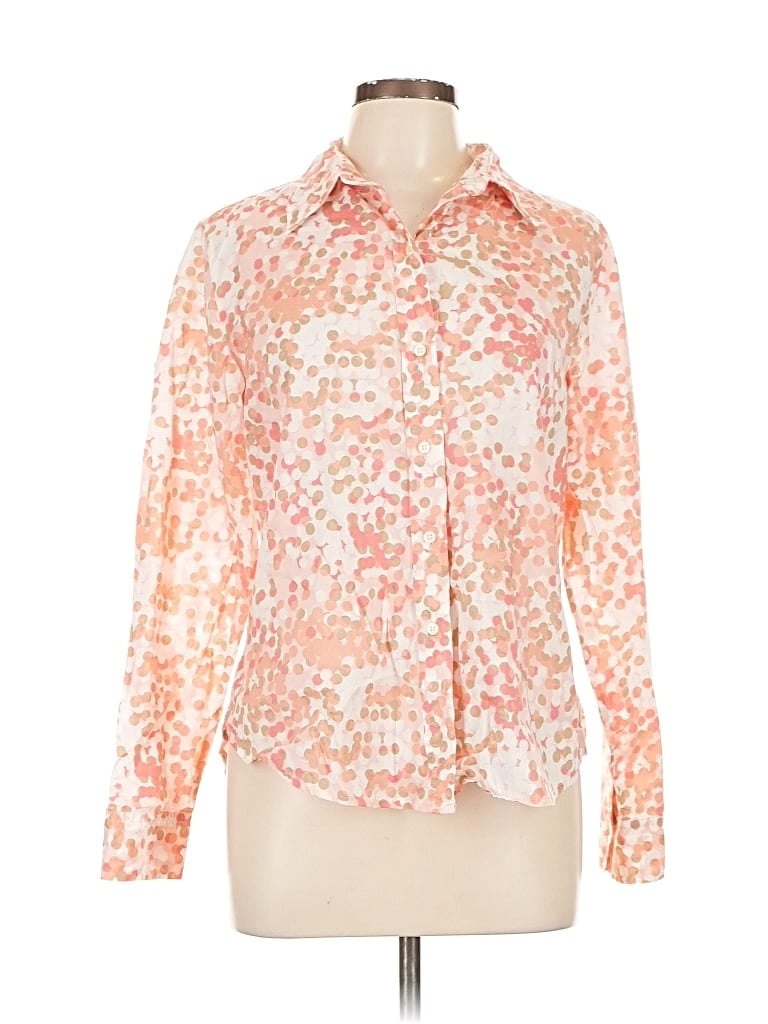 Pre-owned Gap Outlet Long Sleeve Blouse In Orange