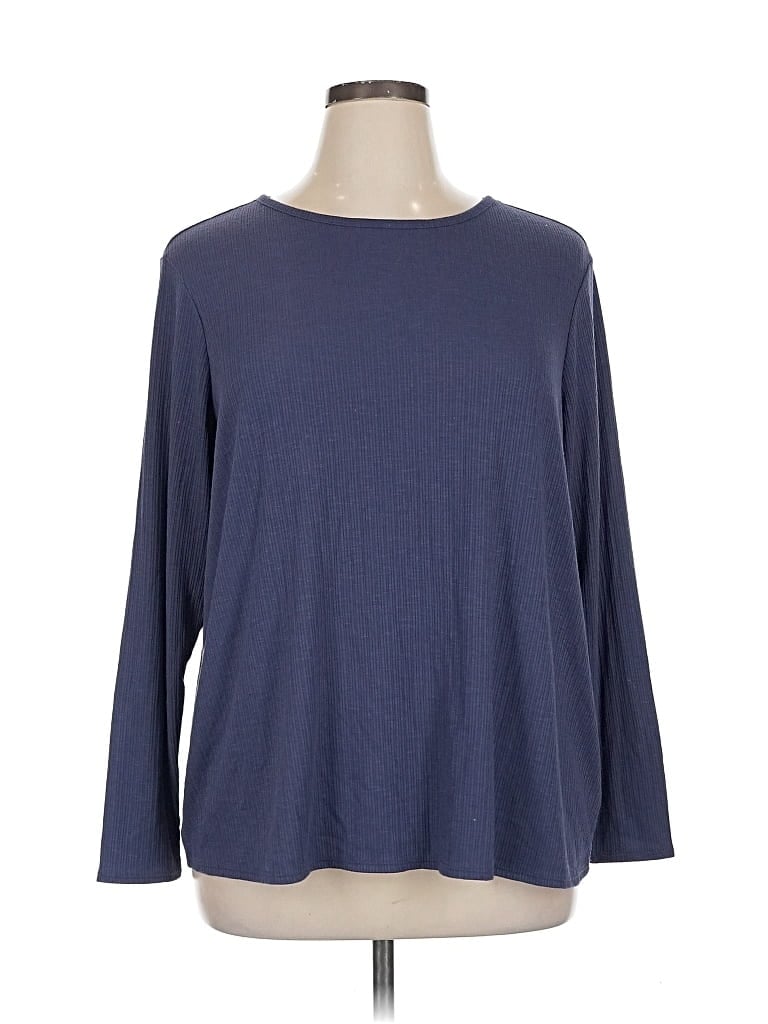 Pre-owned Luxe 3/4 Sleeve T-shirt In Blue