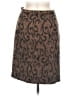 Philippe Le Bac Animal Print Brown Wool Skirt Size 6 - photo 1