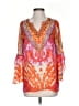 Harlow Zee 100% Polyester Orange 3/4 Sleeve Blouse Size XS - photo 1