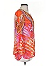 Harlow Zee 100% Polyester Orange 3/4 Sleeve Blouse Size XS - photo 4