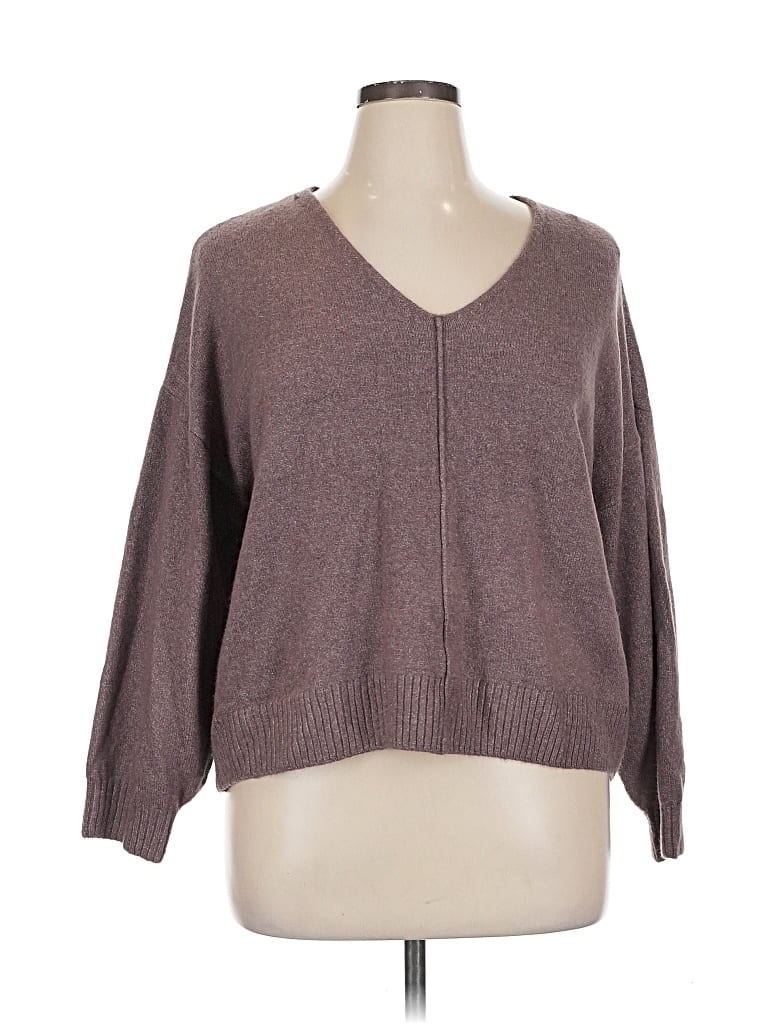 Pre-owned Vince Camuto Pullover Sweater In Brown