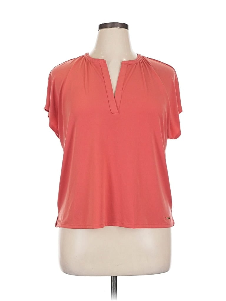 TAHARI Pre-owned Short Sleeve T-shirt In Orange