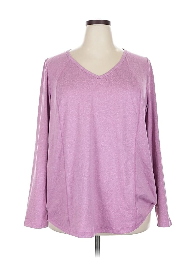 Pre-owned Livi 3/4 Sleeve T-shirt In Purple