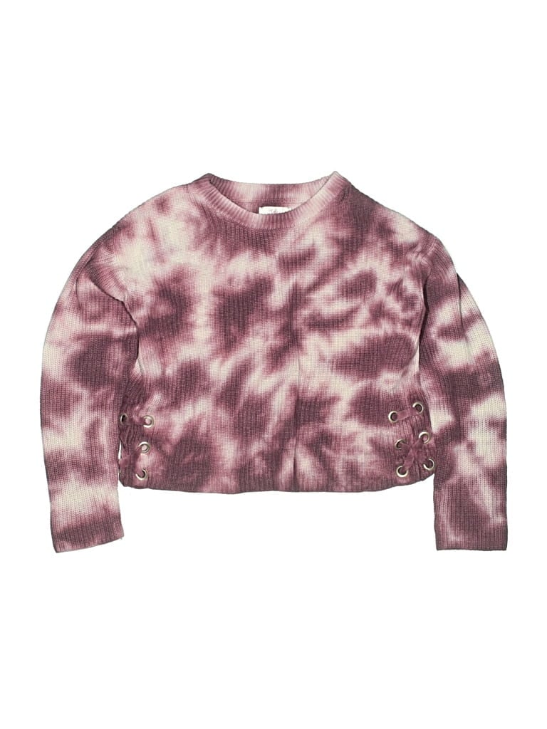 Pre-owned Justice Kids' Pullover Sweater In Purple