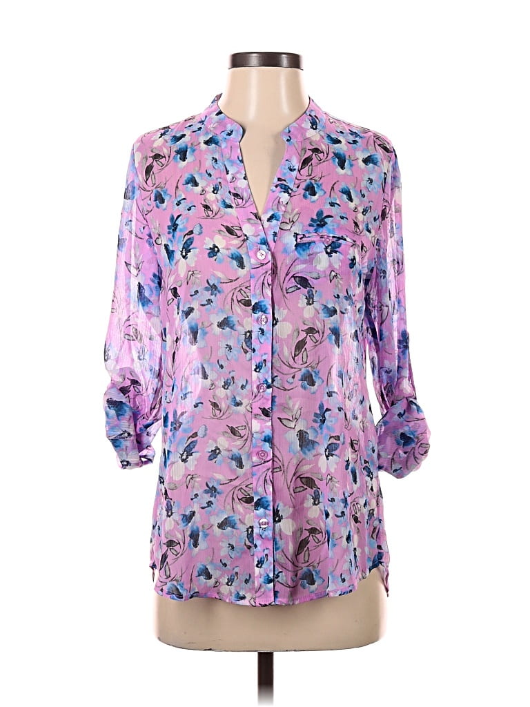 Pre-owned Kut From The Kloth 3/4 Sleeve Blouse In Purple
