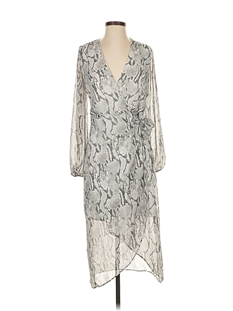 Pre-owned Express Casual Dress In Silver