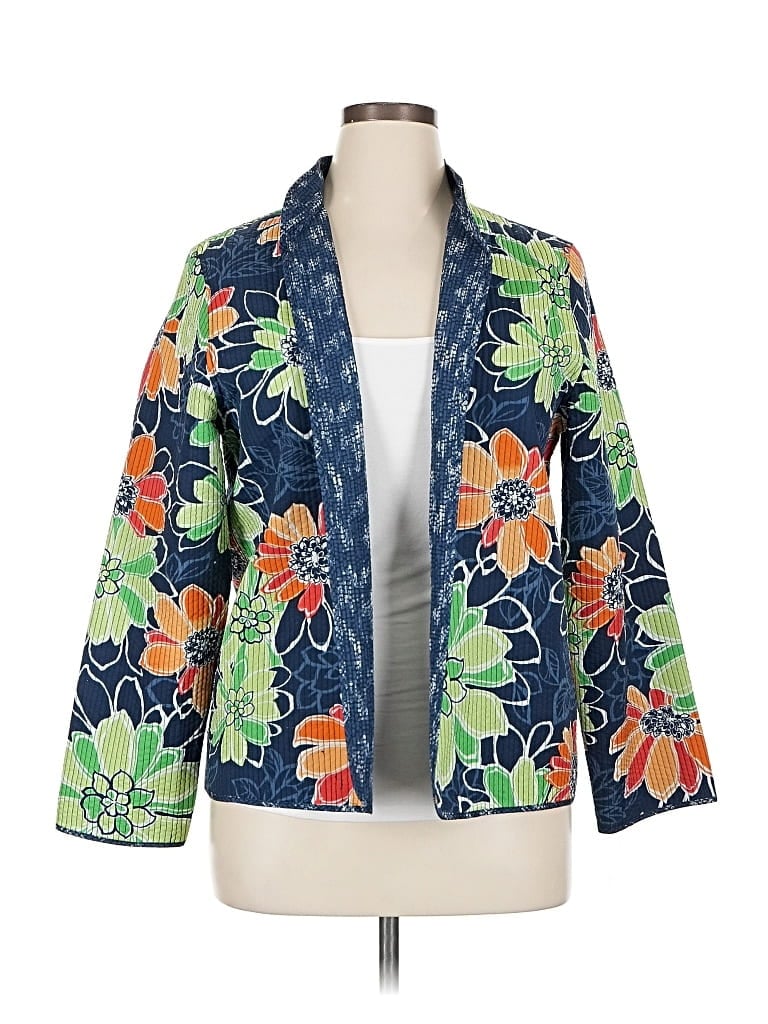 Pre-owned Alfred Dunner Blazer Jacket In Blue