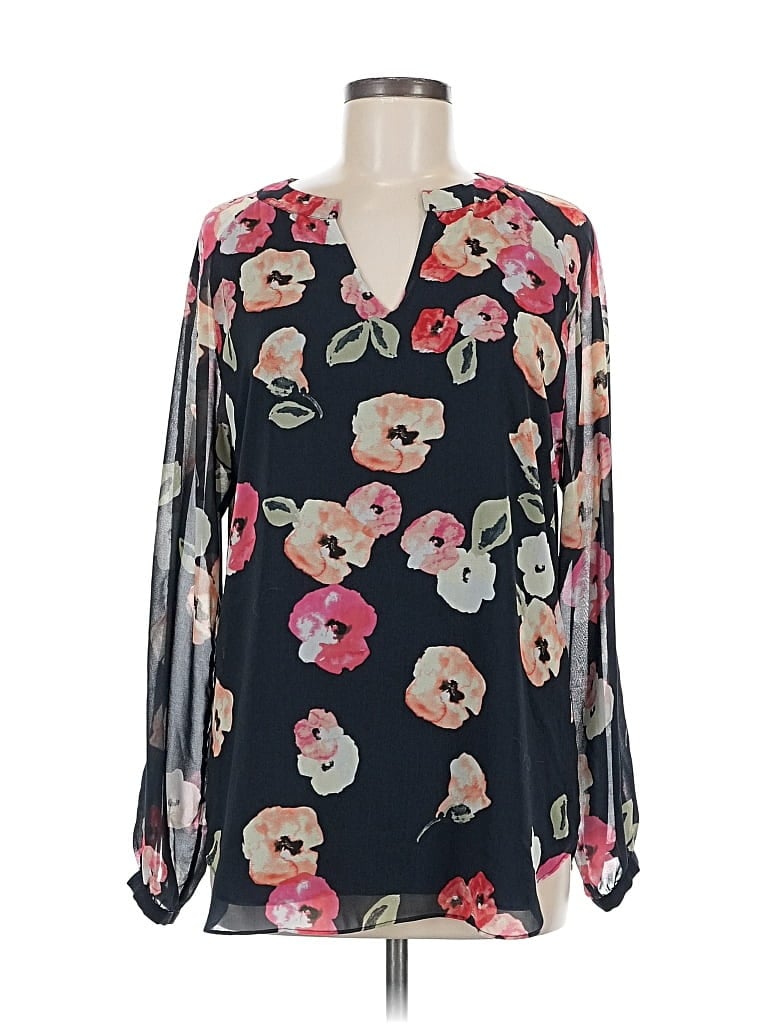 Pre-owned Cabi Long Sleeve Blouse In Black