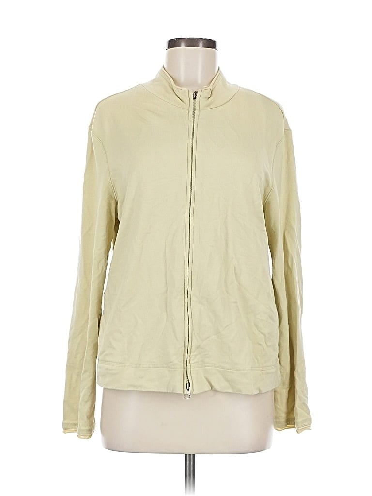 Pre-owned Jjill Cardigan Sweater In White