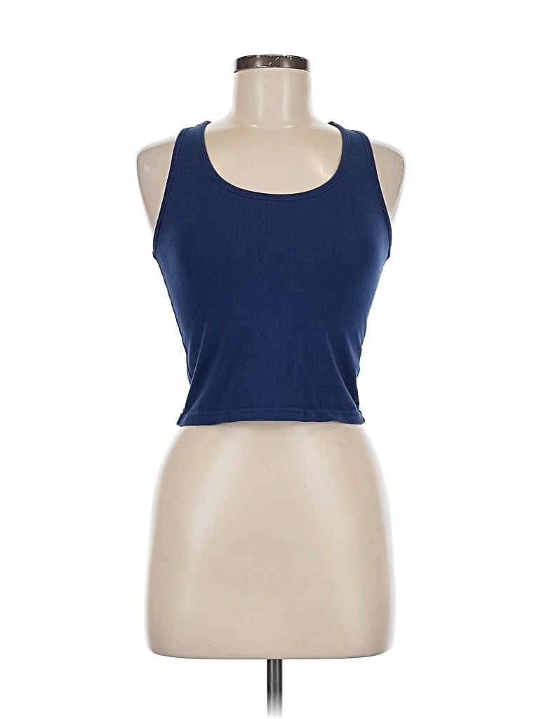 Pre-owned Unbranded Tank Top Blue Halter Neckline Tops