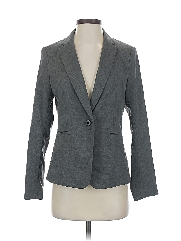 Pre-owned H&m Blazer Jacket In Gray