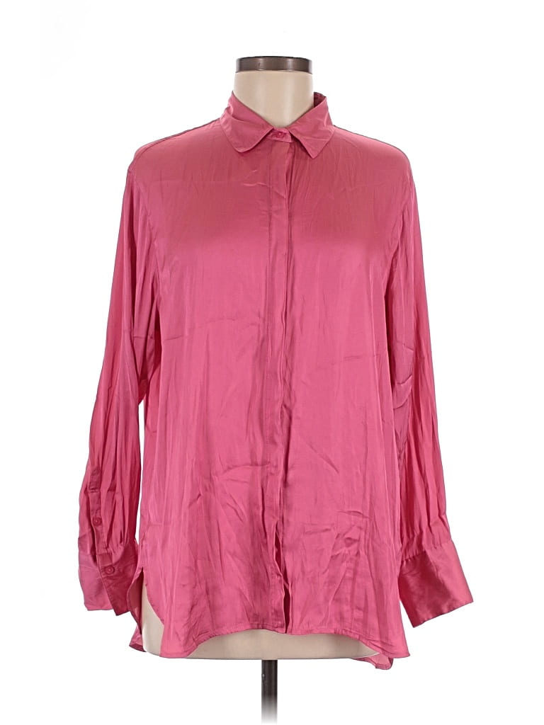 Pre-owned Old Navy Long Sleeve Blouse In Pink