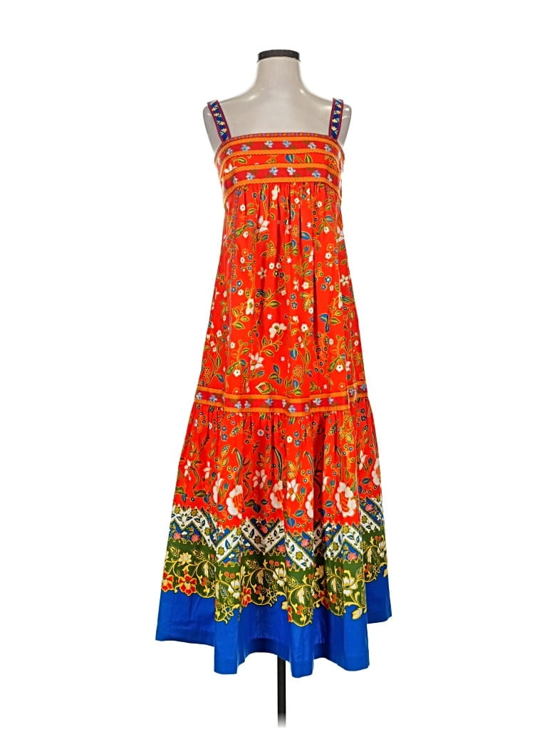 Pre-owned Tory Burch Casual Dress In Orange