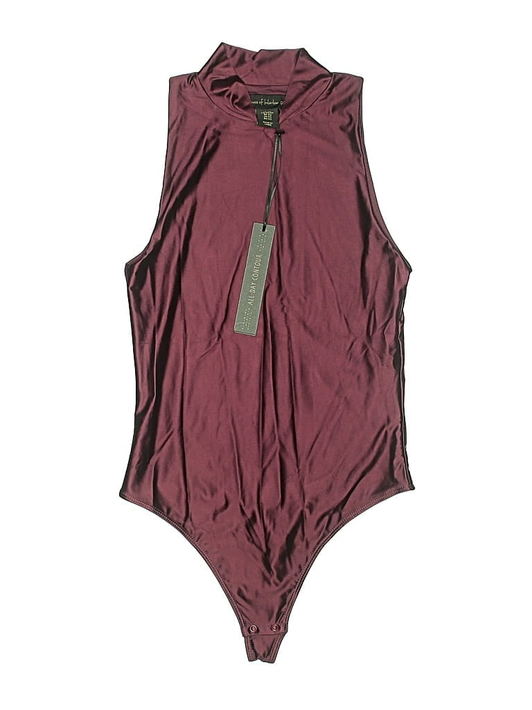 Pre-owned House Of Harlow 1960 Bodysuit In Burgundy