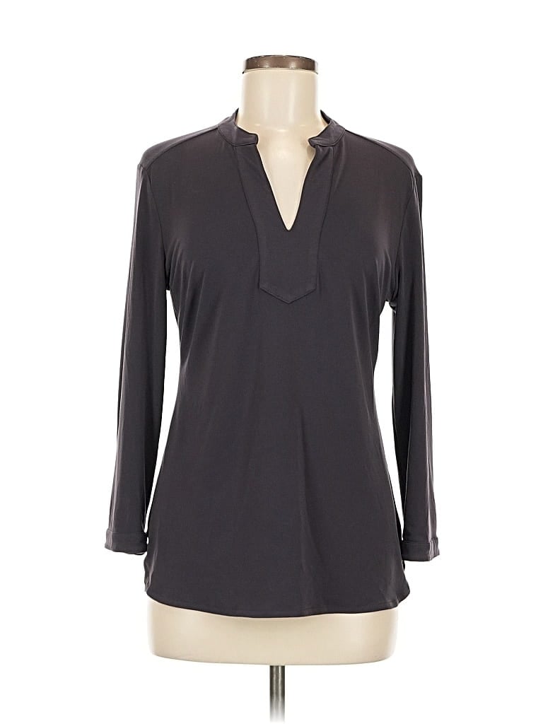 Click to view more detailed imagery on our partner's website Pre-owned Ellie Kai Long Sleeve Blouse In Gray