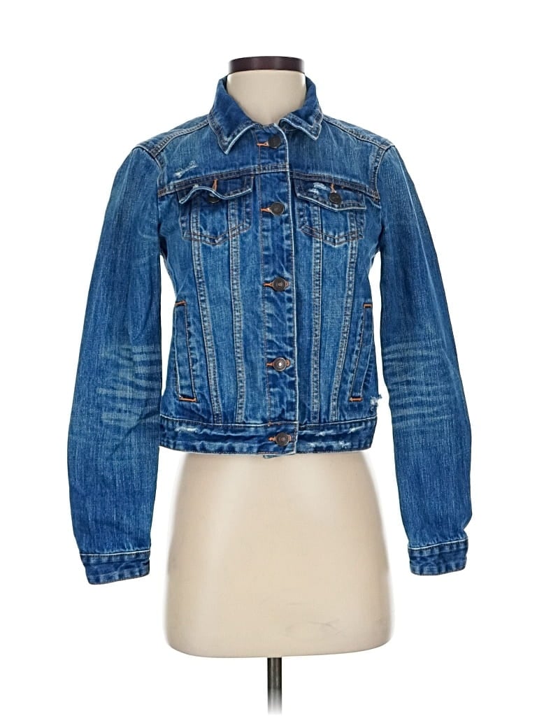 ABERCROMBIE & FITCH Pre-owned Denim Jacket In Blue