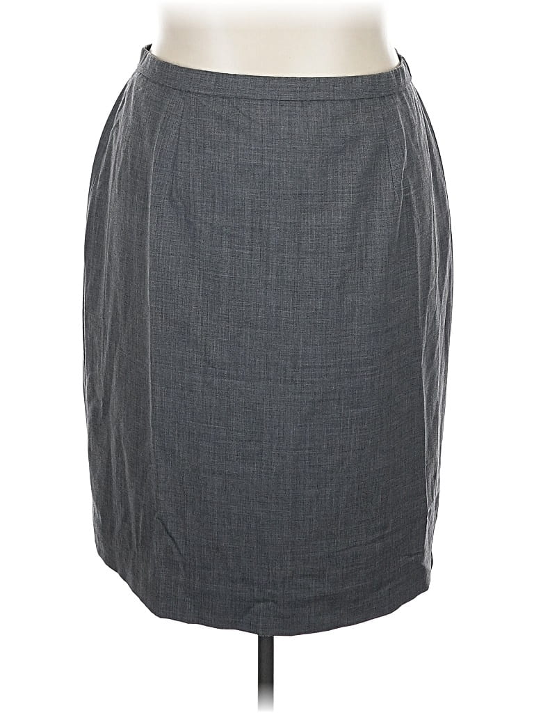 Pre-owned Dana Buchman Formal Skirt In Gray