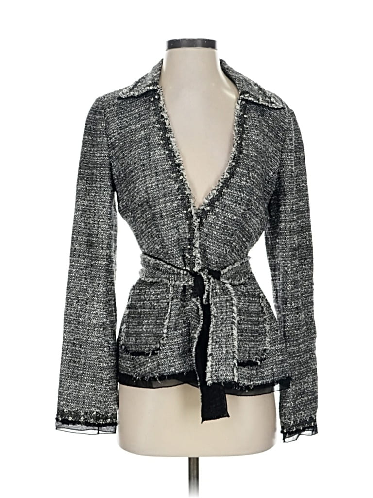 Pre-owned Ann Taylor Blazer Jacket In Gray