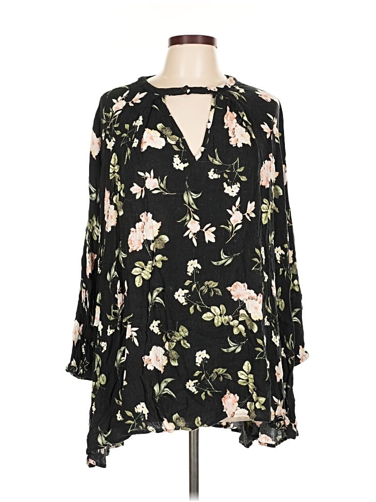 Pre-owned Unbranded Long Sleeve Blouse In Black