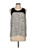 Barneys New York 100% Polyester Silver Sleeveless Top Size 12 - photo 1
