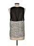 Barneys New York 100% Polyester Silver Sleeveless Top Size 12 - photo 2