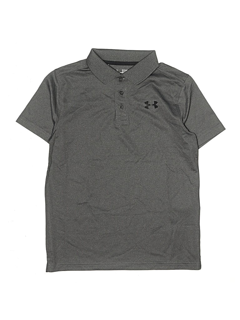 Pre-owned Under Armour Kids' Short Sleeve Polo Shirt In Gray