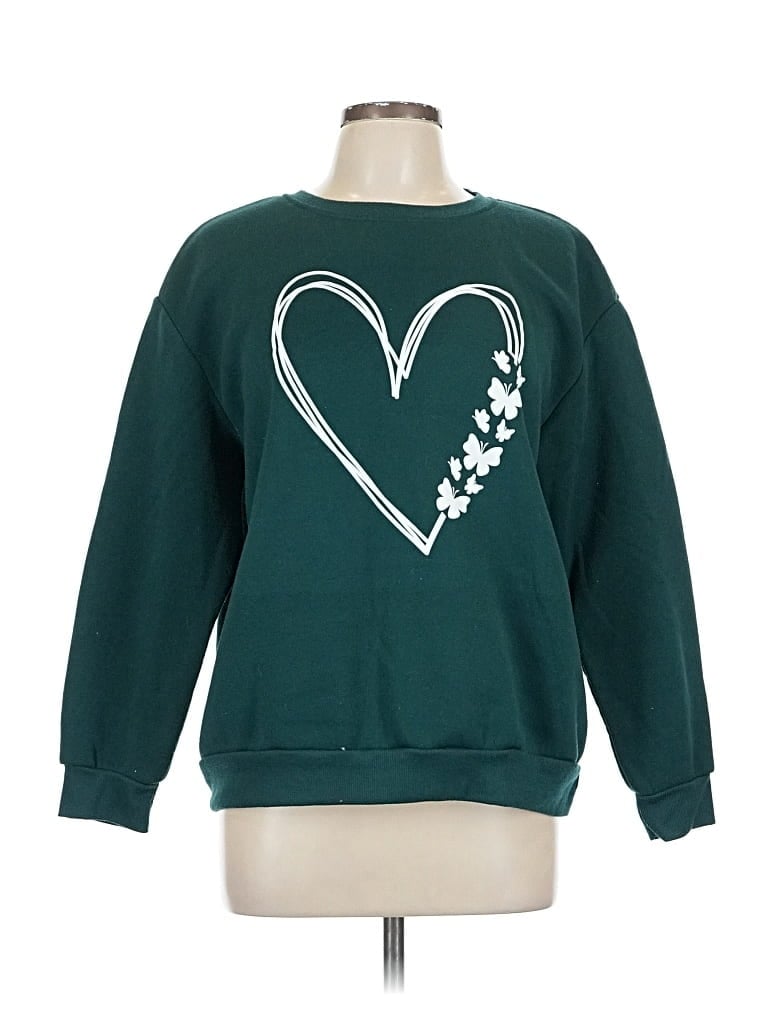 Pre-owned Shein Sweatshirt In Green