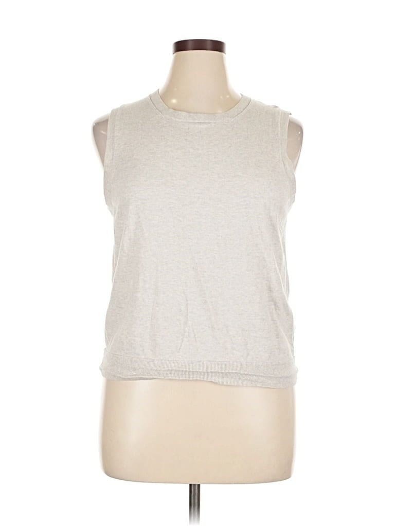 Pre-owned J.crew Factory Store Sleeveless T-shirt In Silver