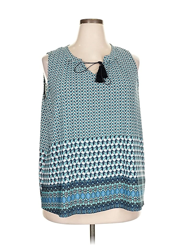 BEACON Pre-owned Sleeveless Blouse In Blue