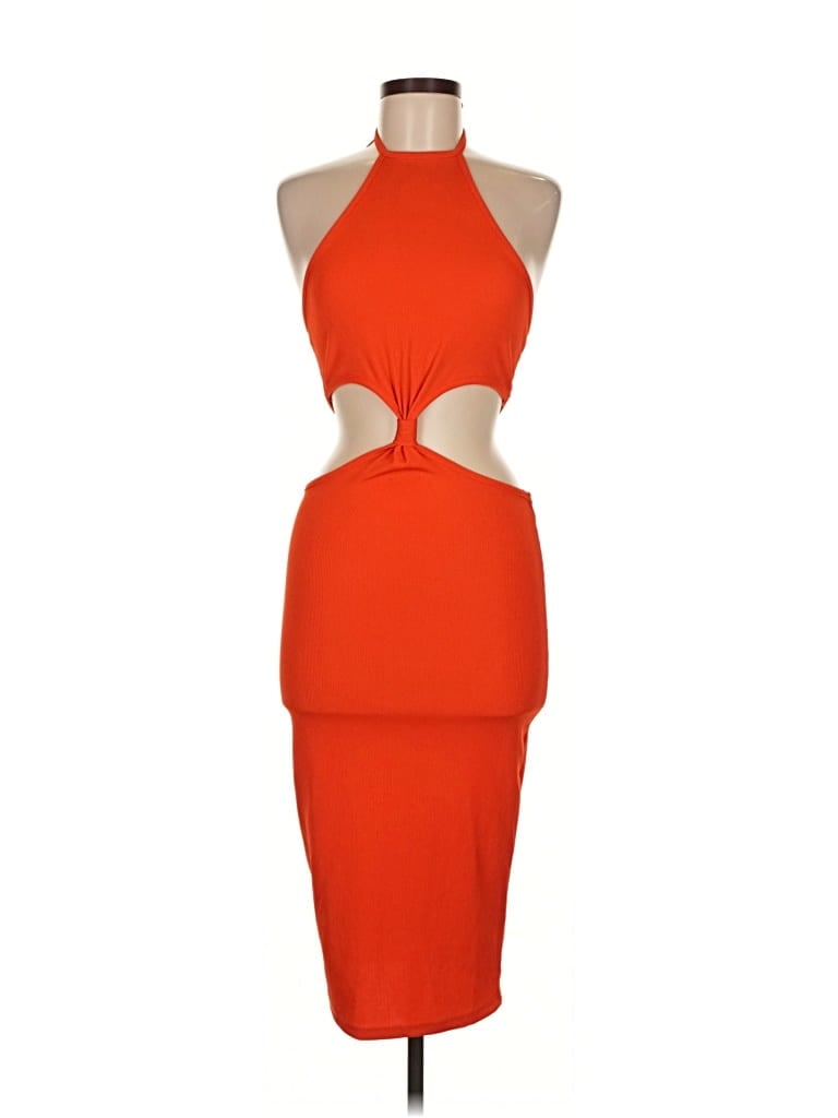 Pre-owned Almost Famous Cocktail Dress In Orange