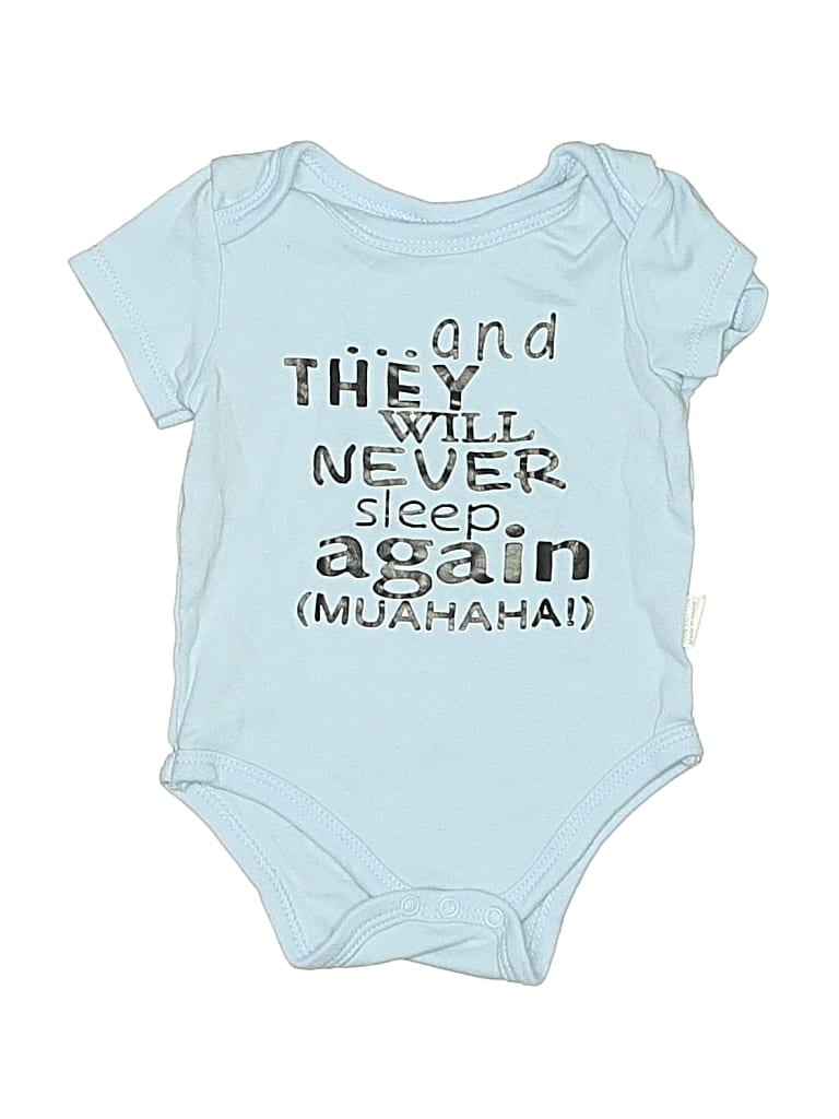 Pre-owned Assorted Brands Babies' Short Sleeve Onesie In Blue