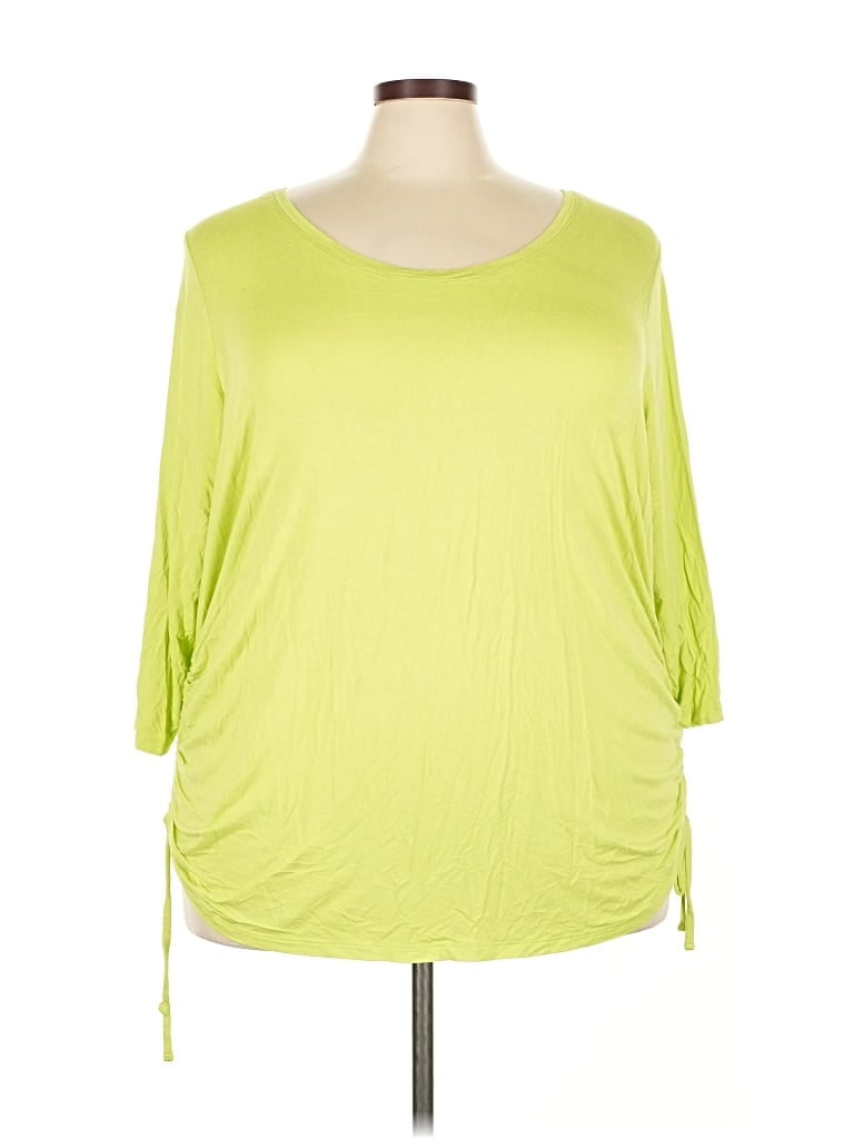 Click to view more detailed imagery on our partner's website Pre-owned Lane Bryant 3/4 Sleeve T-shirt In Green