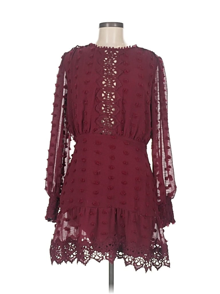Pre-owned Lulus Cocktail Dress In Burgundy