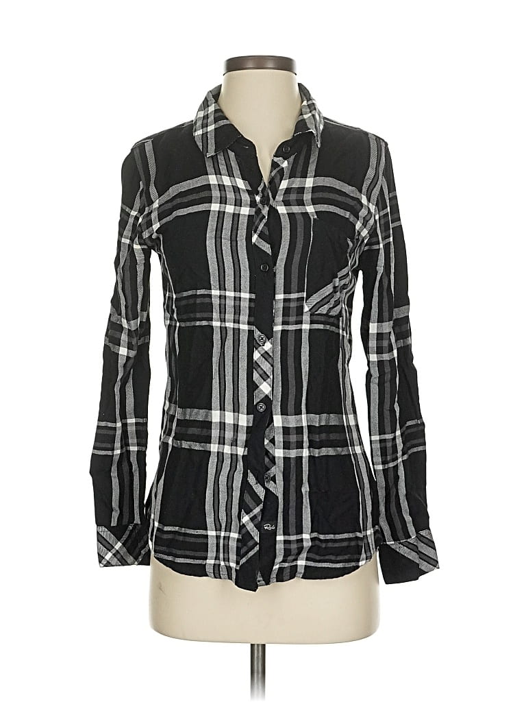 Pre-owned Rails Long Sleeve Button Down Shirt In Black