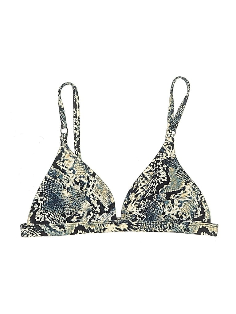 Pre-owned Unbranded Swimsuit Top Gold Paisley Pattern Swimwear