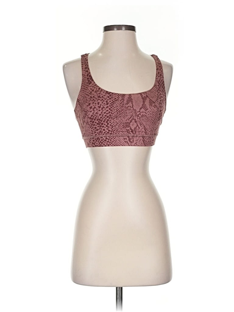 Pre-owned Lululemon Athletica Sports Bra In Burgundy