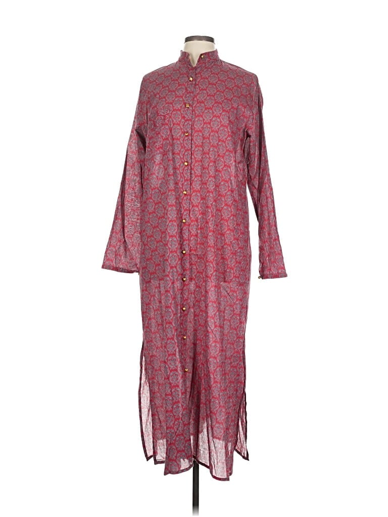 Pre-owned Lisa Corti Casual Dress In Burgundy