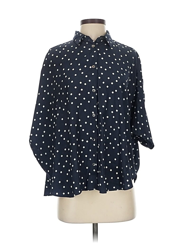 Click to view more detailed imagery on our partner's website Pre-owned Gerard Darel 3/4 Sleeve Blouse In Blue